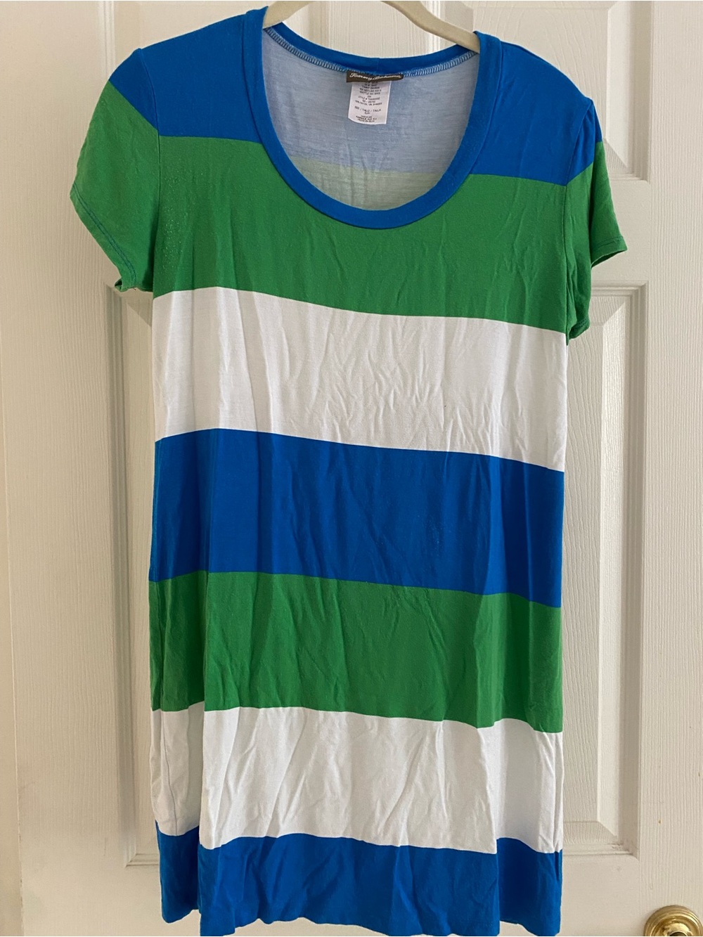 Tommy Bahama Blue Green White Striped Swim Coverup